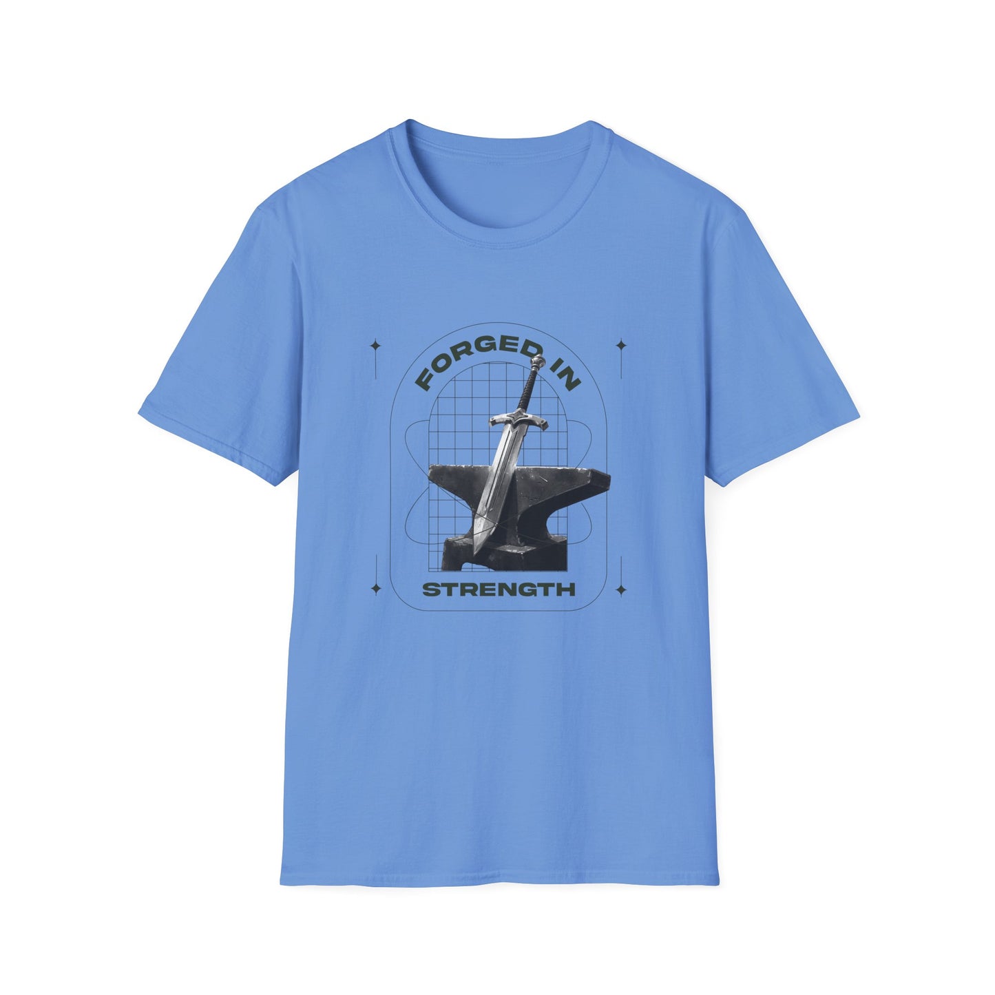 "Forged In Strength" Unisex Softstyle T-Shirt - The Shield of Light