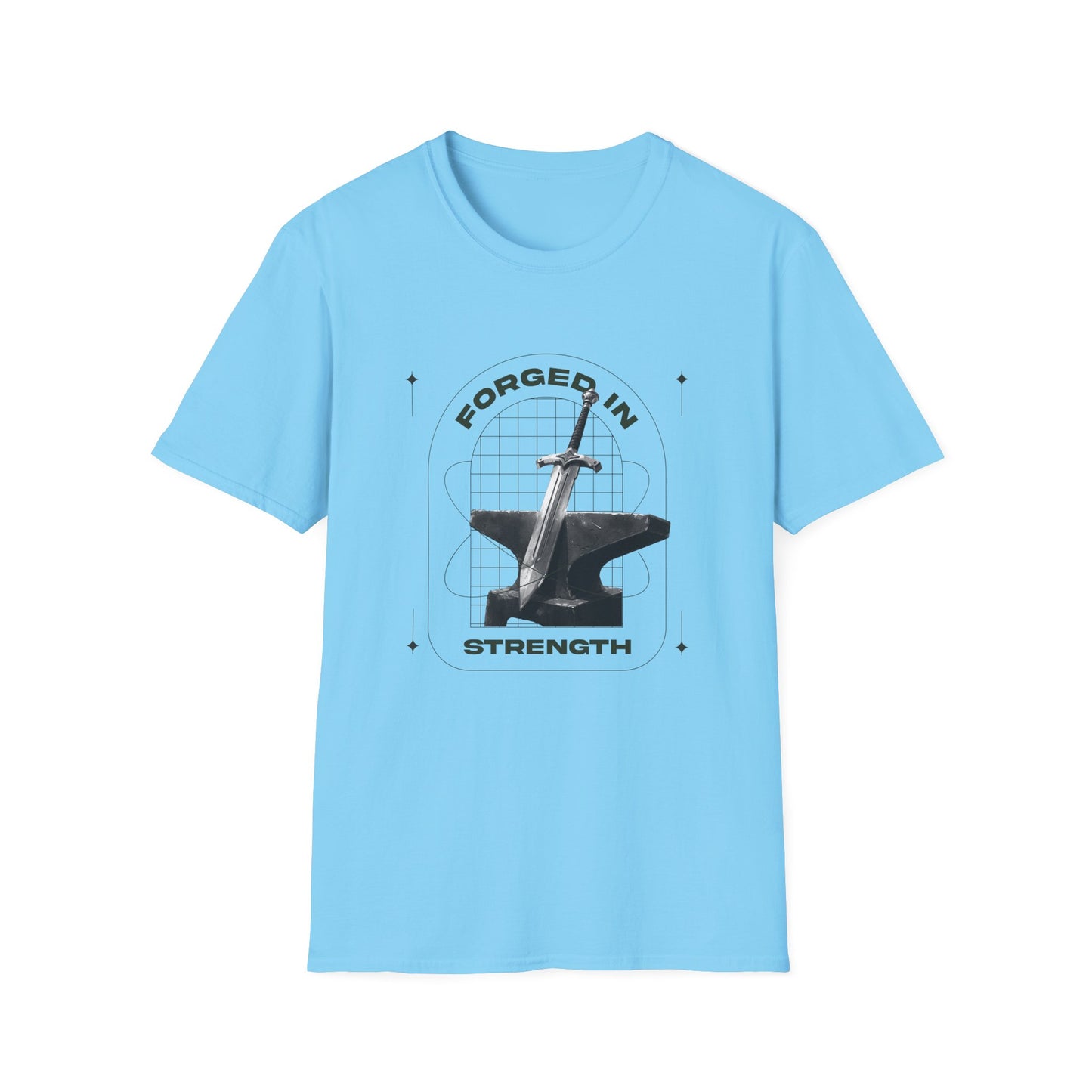 "Forged In Strength" Unisex Softstyle T-Shirt - The Shield of Light