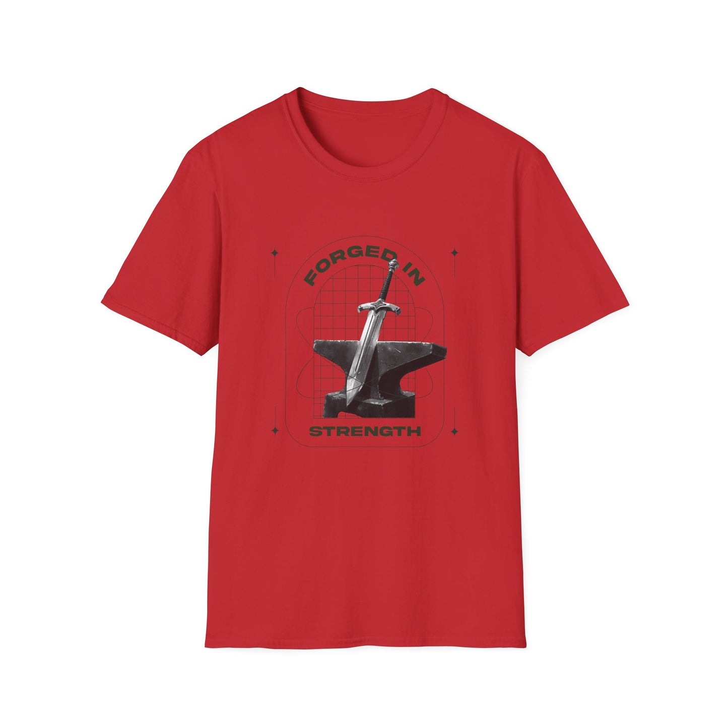 "Forged In Strength" Unisex Softstyle T-Shirt - The Shield of Light