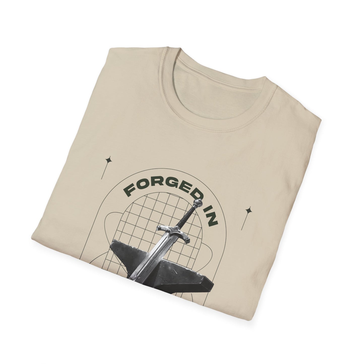 "Forged In Strength" Unisex Softstyle T-Shirt - The Shield of Light