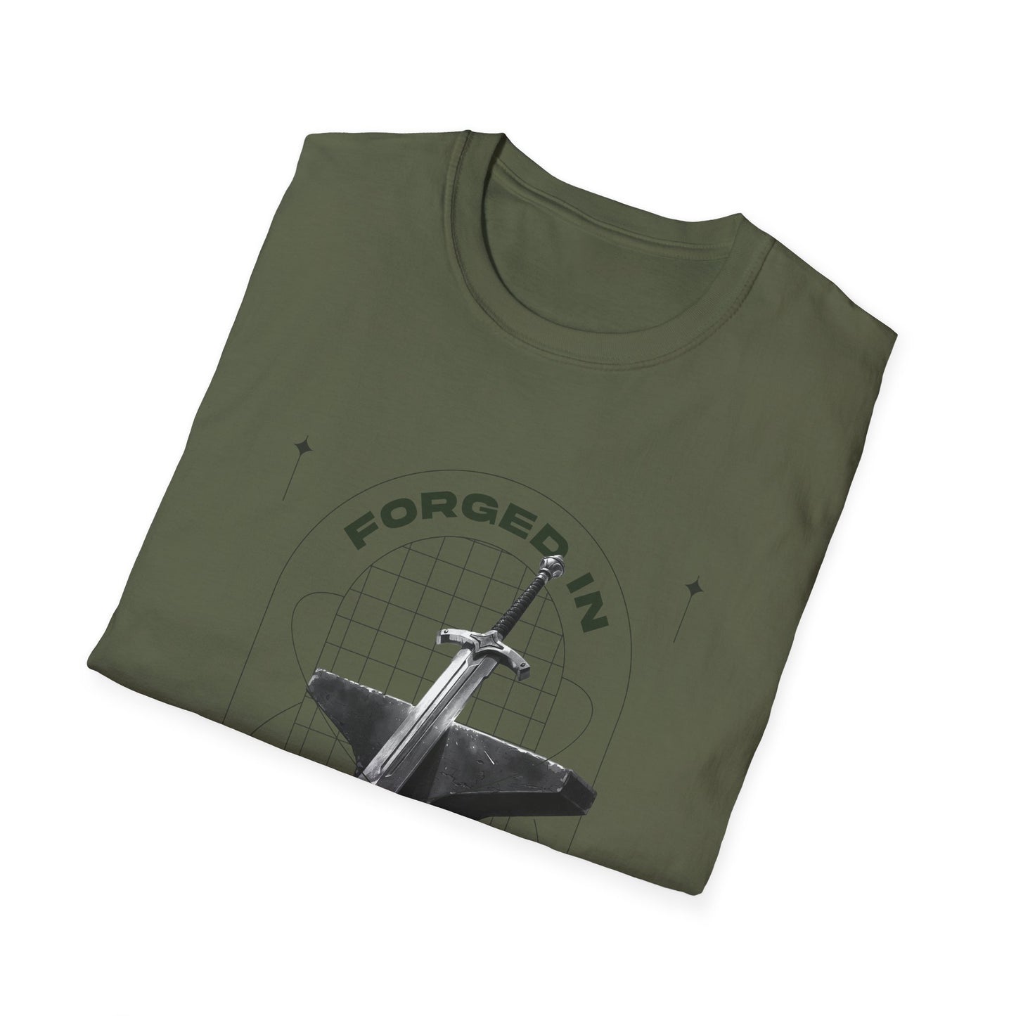 "Forged In Strength" Unisex Softstyle T-Shirt - The Shield of Light