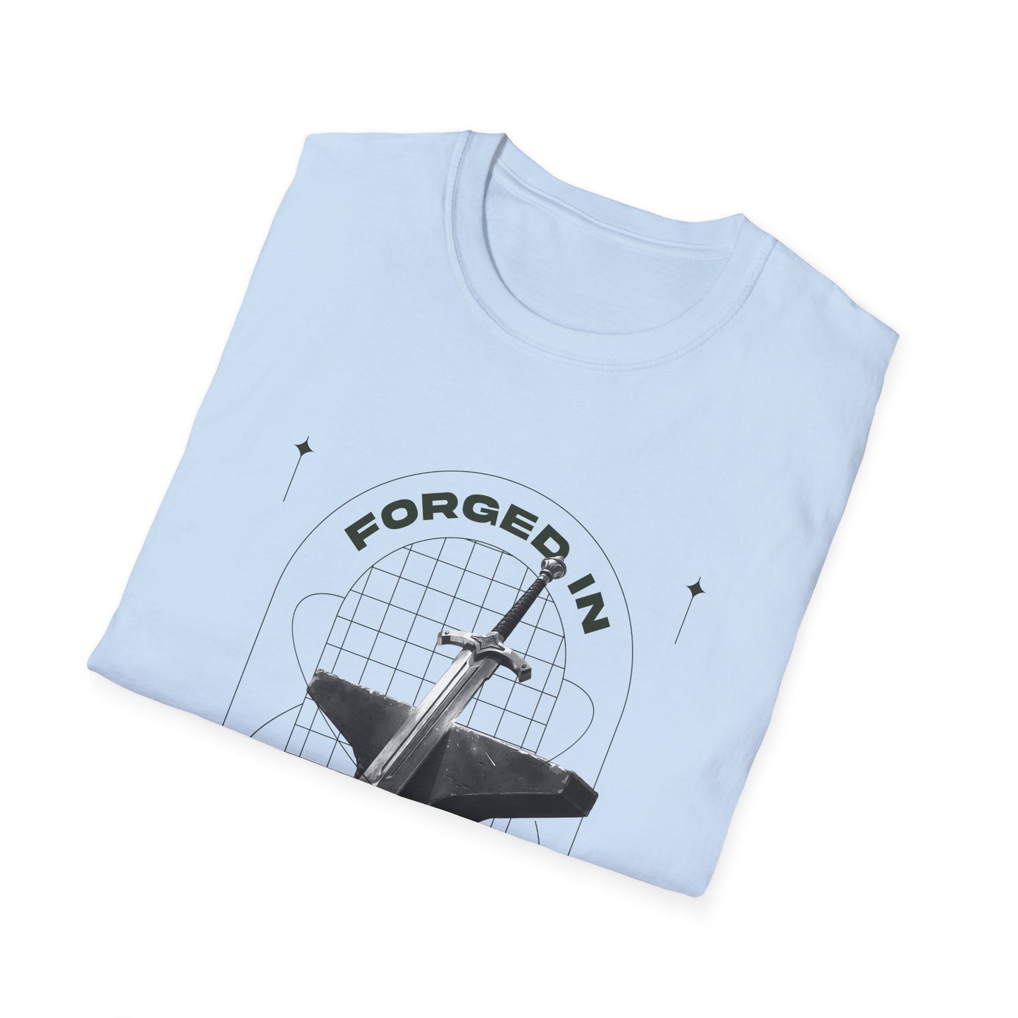 "Forged In Strength" Unisex Softstyle T-Shirt - The Shield of Light