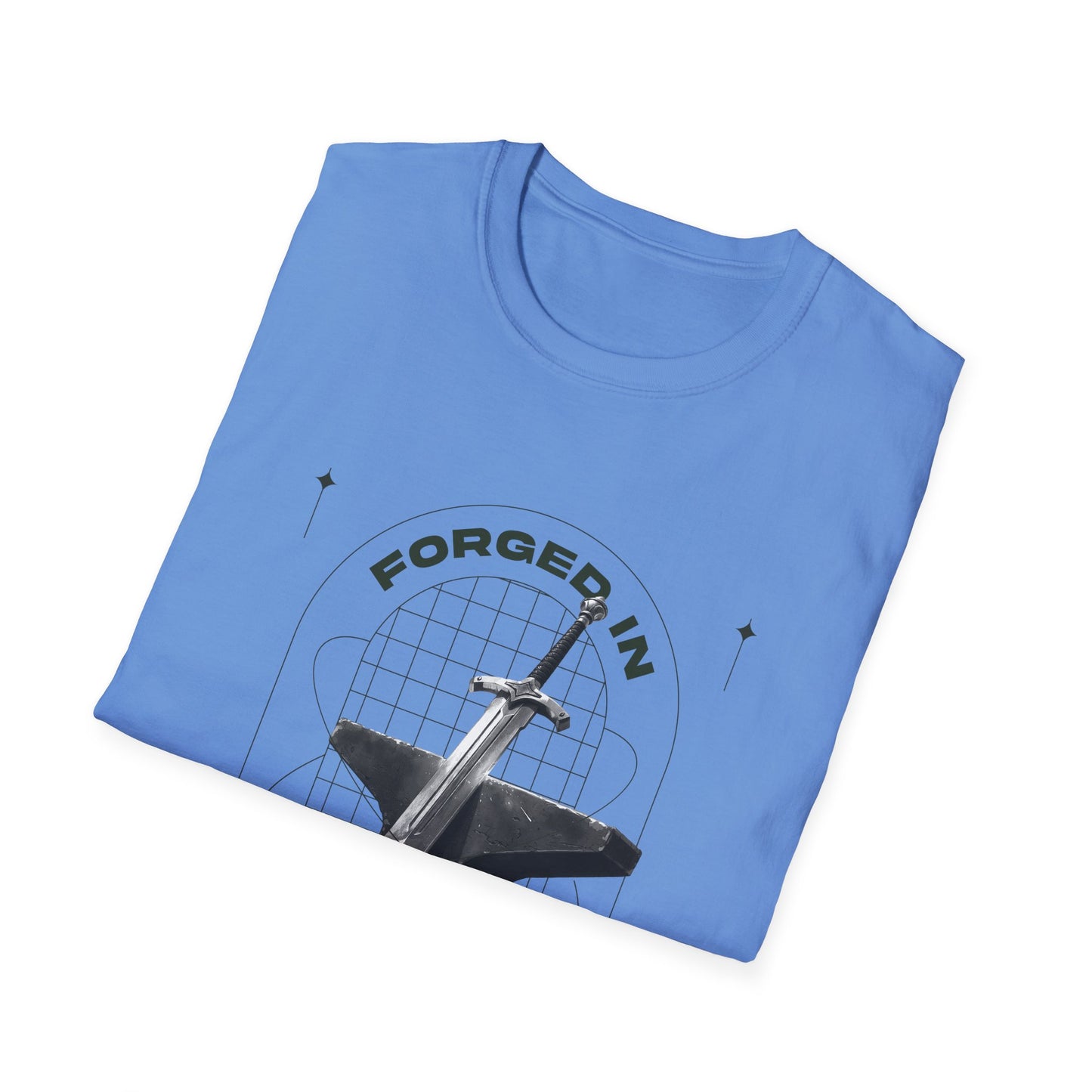 "Forged In Strength" Unisex Softstyle T-Shirt - The Shield of Light