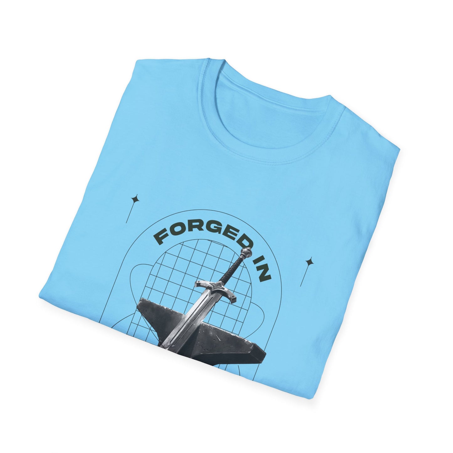 "Forged In Strength" Unisex Softstyle T-Shirt - The Shield of Light