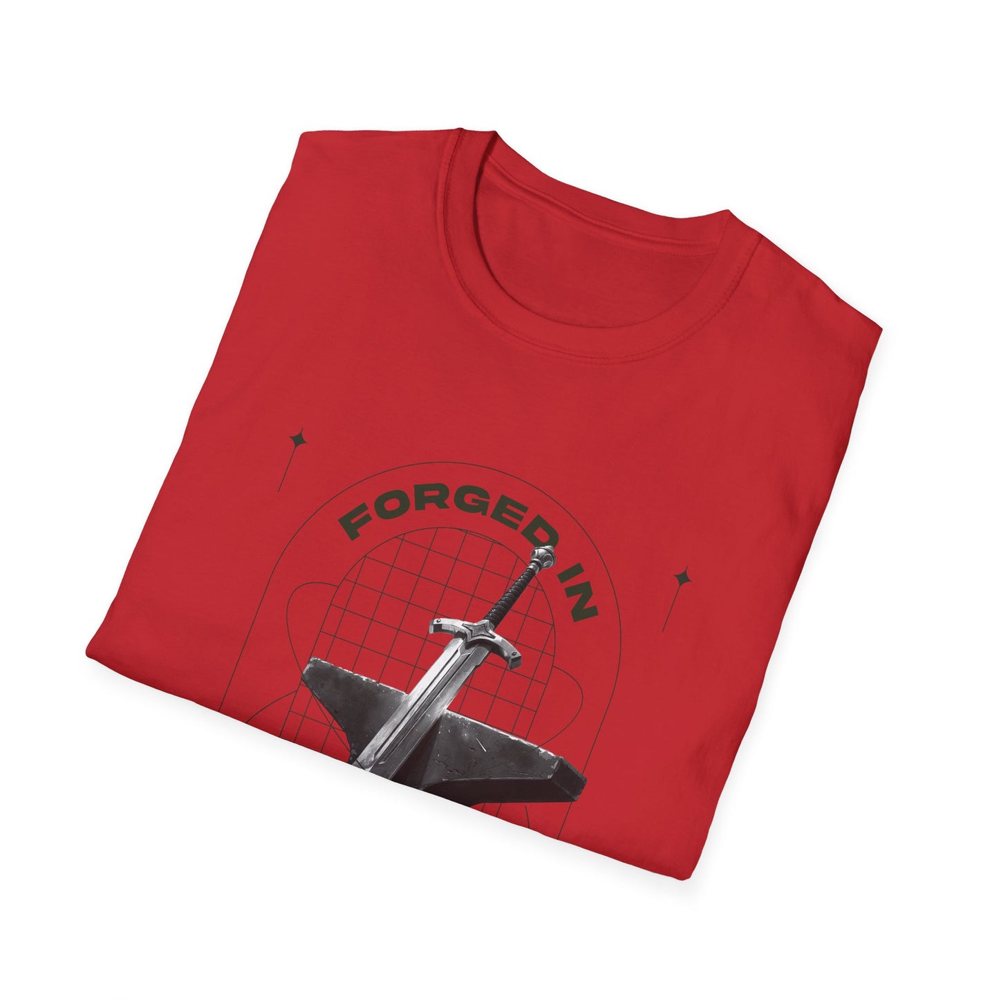 "Forged In Strength" Unisex Softstyle T-Shirt - The Shield of Light