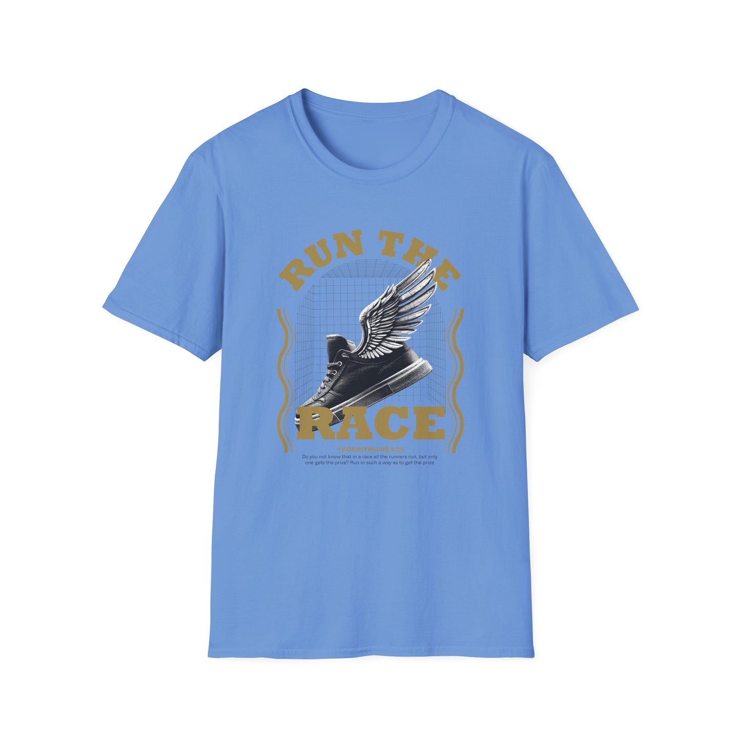 "Run The Race" Unisex Softstyle T-Shirt - The Shield of Light