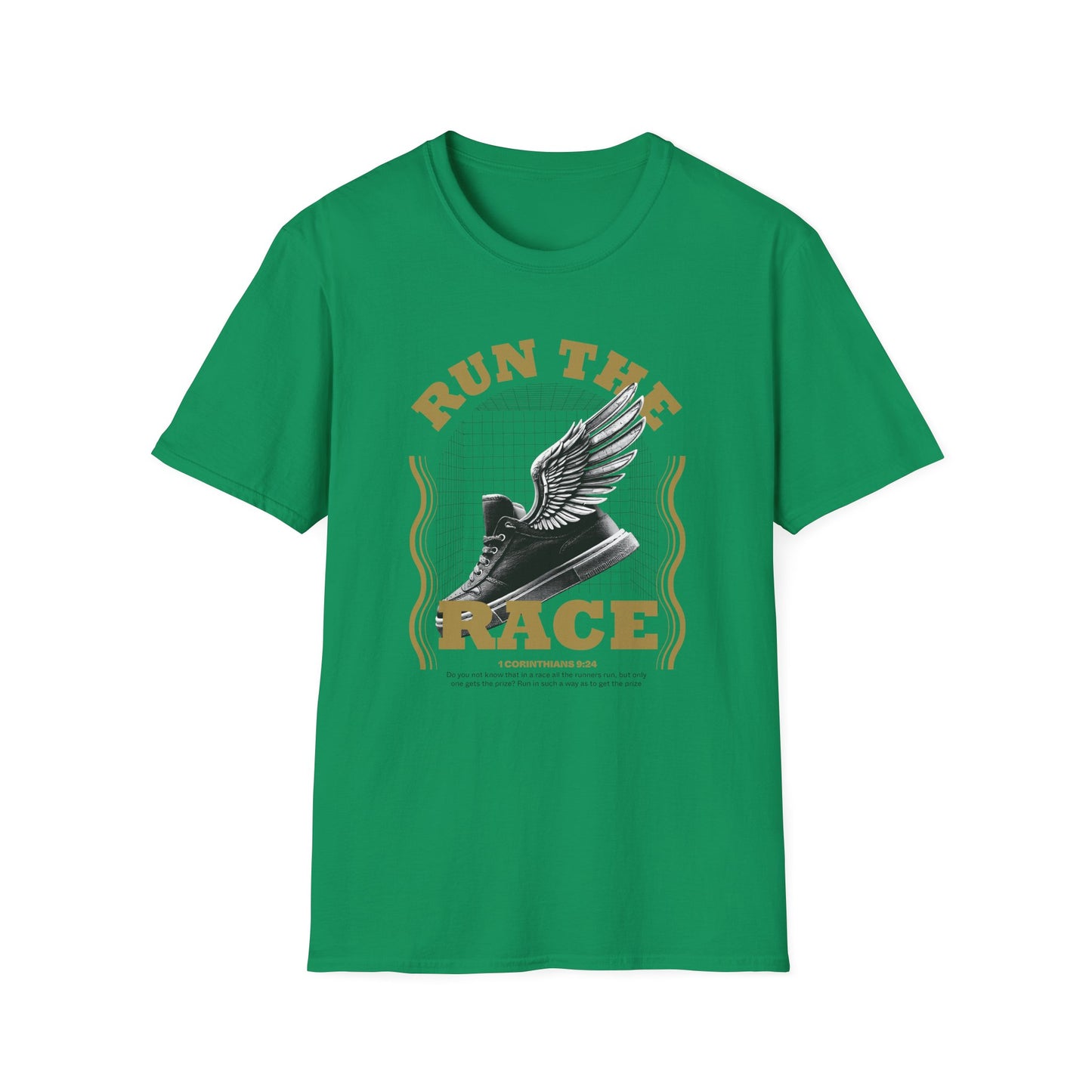 "Run The Race" Unisex Softstyle T-Shirt - The Shield of Light