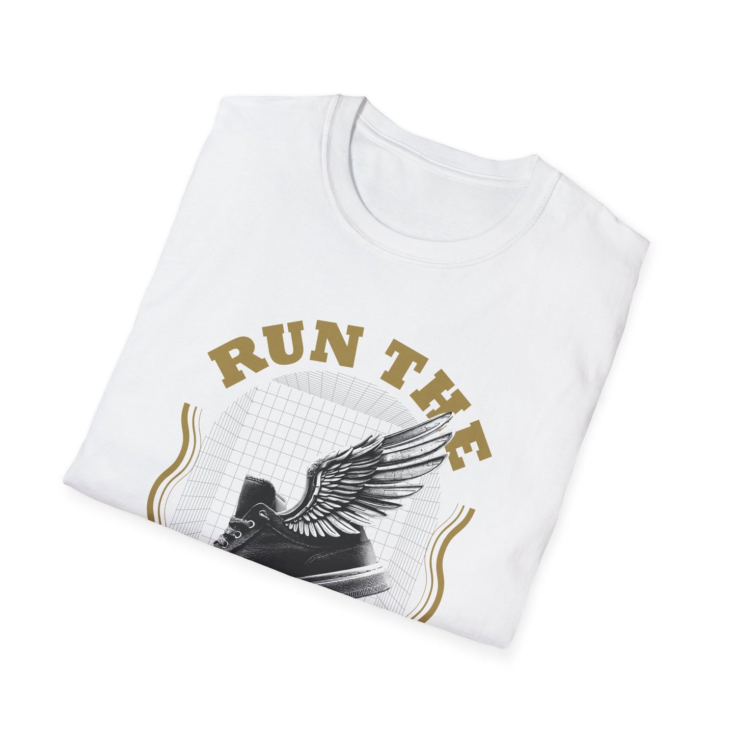 "Run The Race" Unisex Softstyle T-Shirt - The Shield of Light