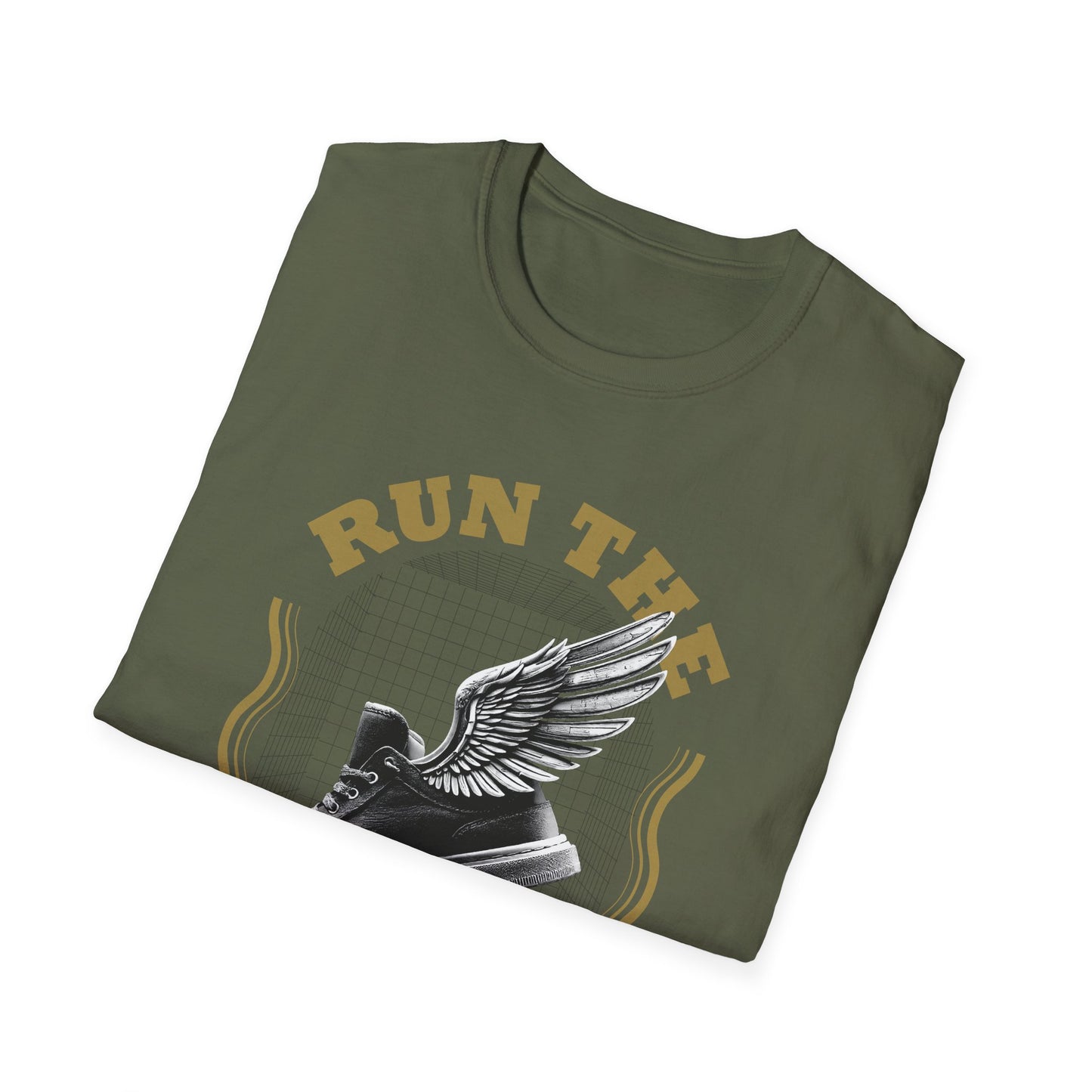"Run The Race" Unisex Softstyle T-Shirt - The Shield of Light
