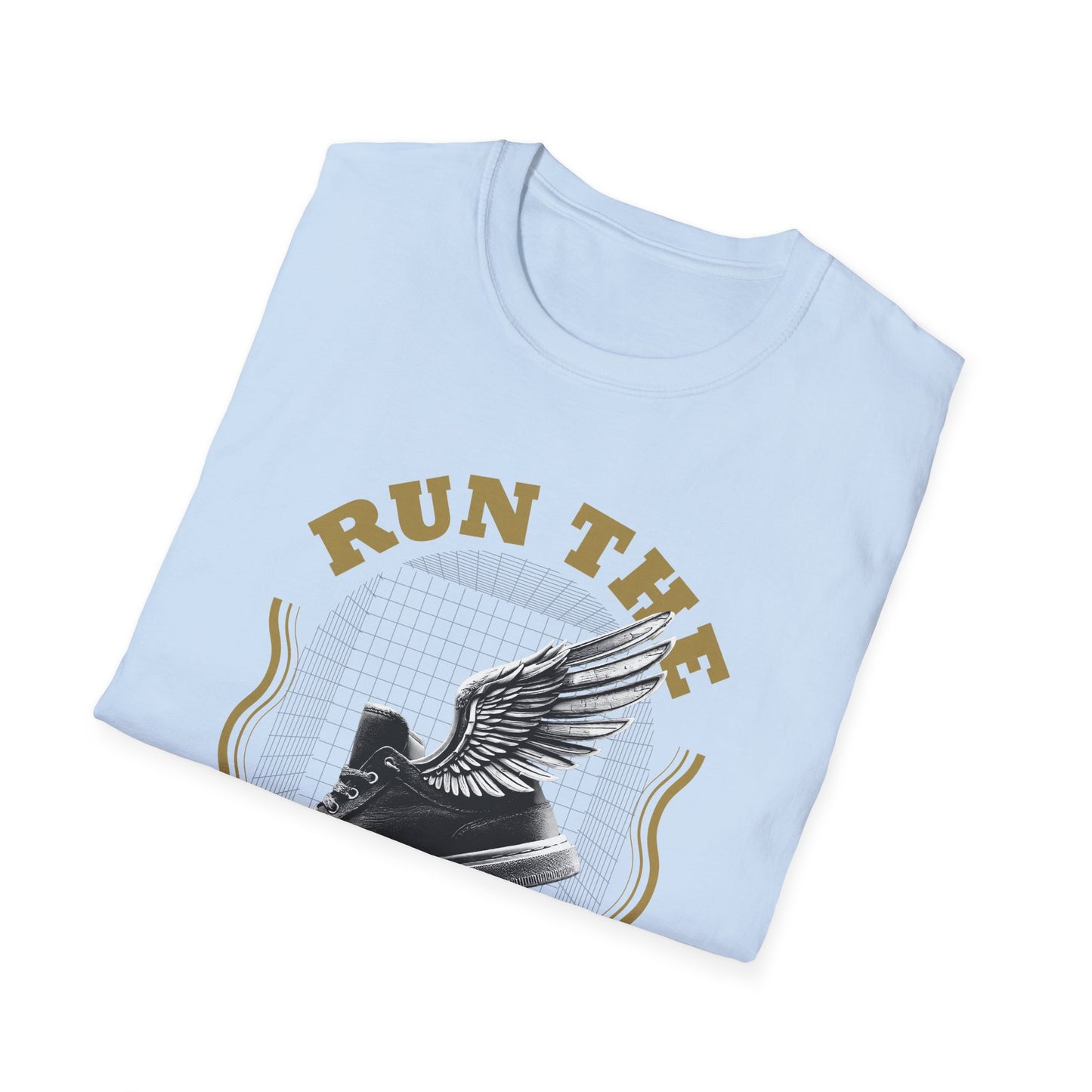 "Run The Race" Unisex Softstyle T-Shirt - The Shield of Light
