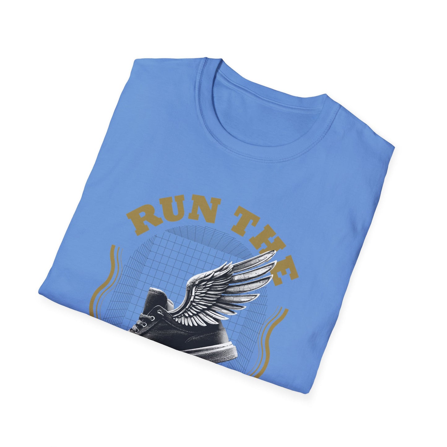"Run The Race" Unisex Softstyle T-Shirt - The Shield of Light