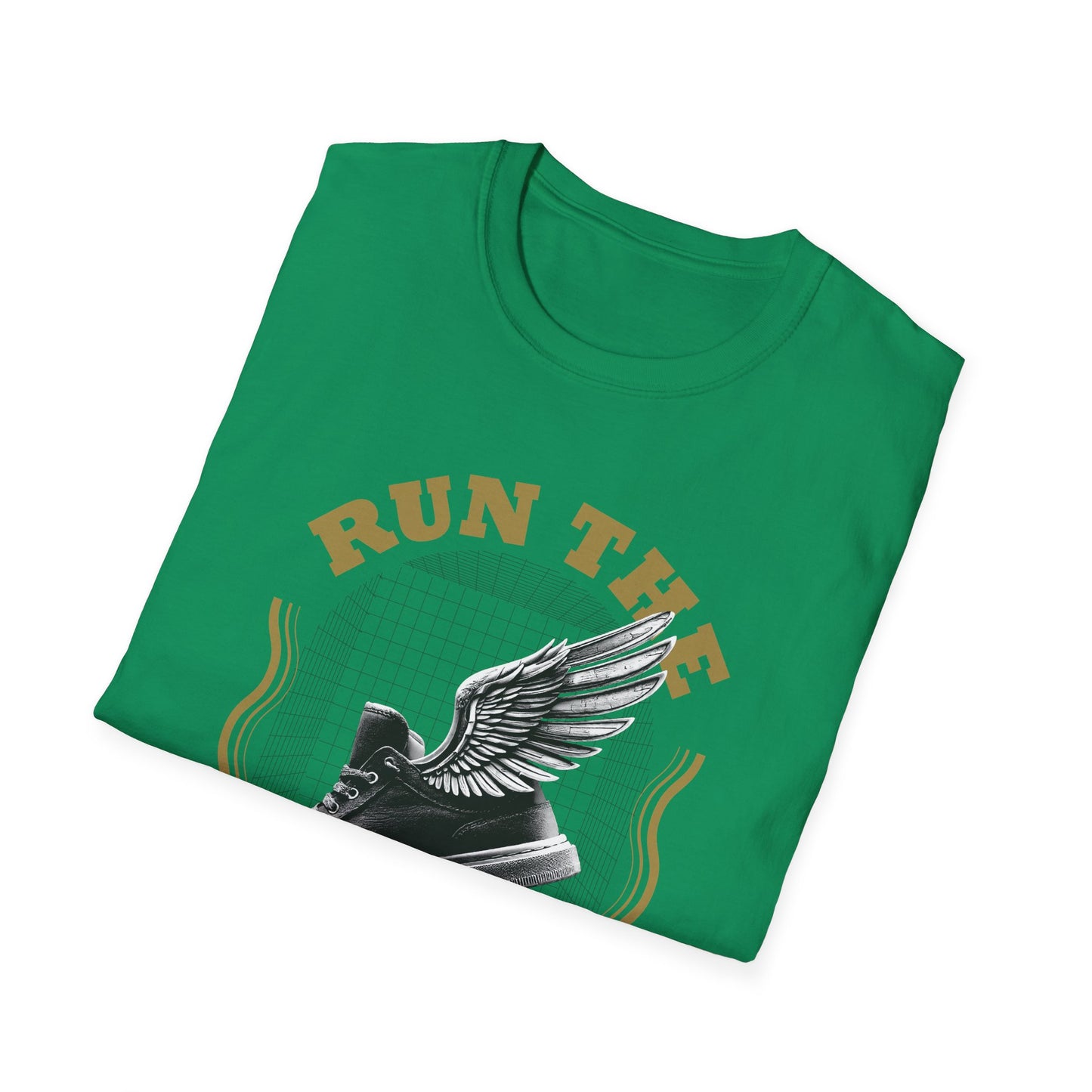 "Run The Race" Unisex Softstyle T-Shirt - The Shield of Light