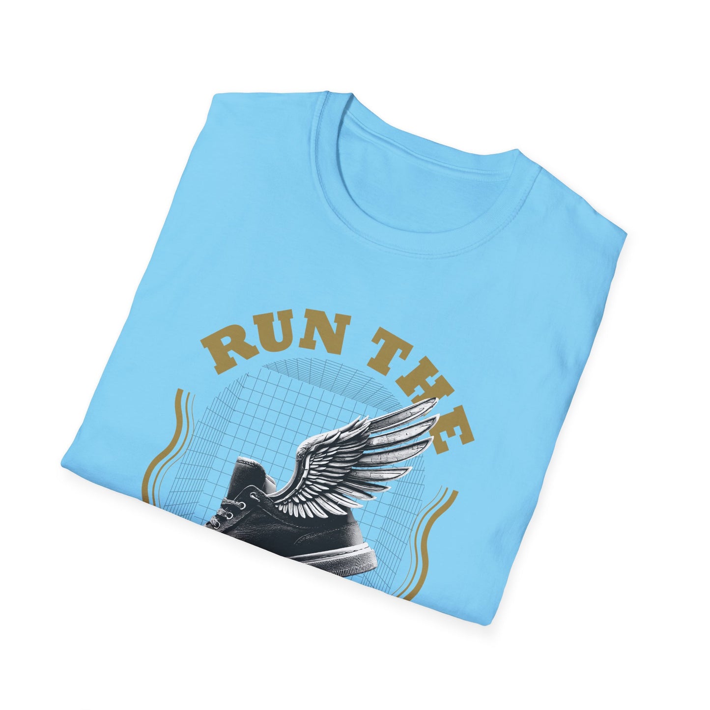 "Run The Race" Unisex Softstyle T-Shirt - The Shield of Light