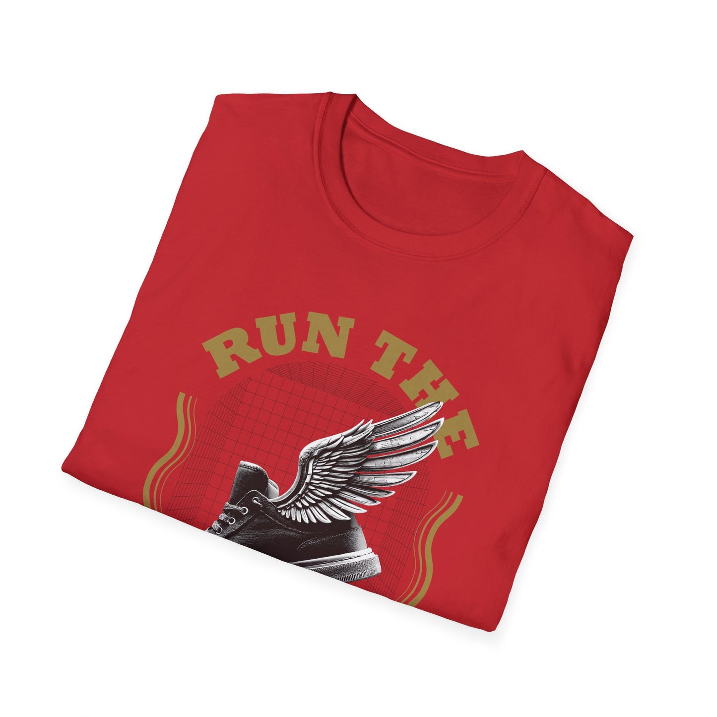 "Run The Race" Unisex Softstyle T-Shirt - The Shield of Light