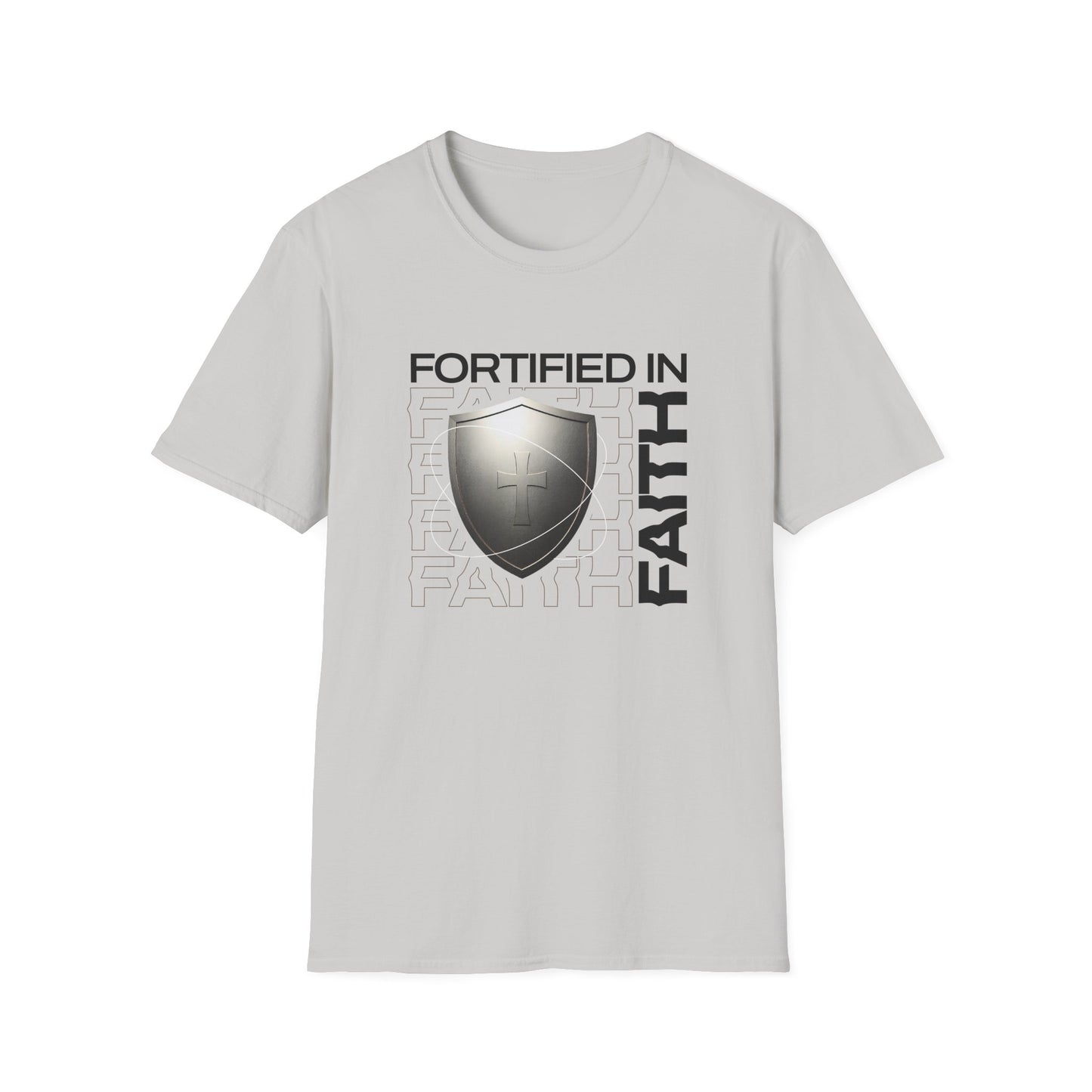 "Fortified In Faith " Unisex Softstyle T-Shirt - The Shield of Light