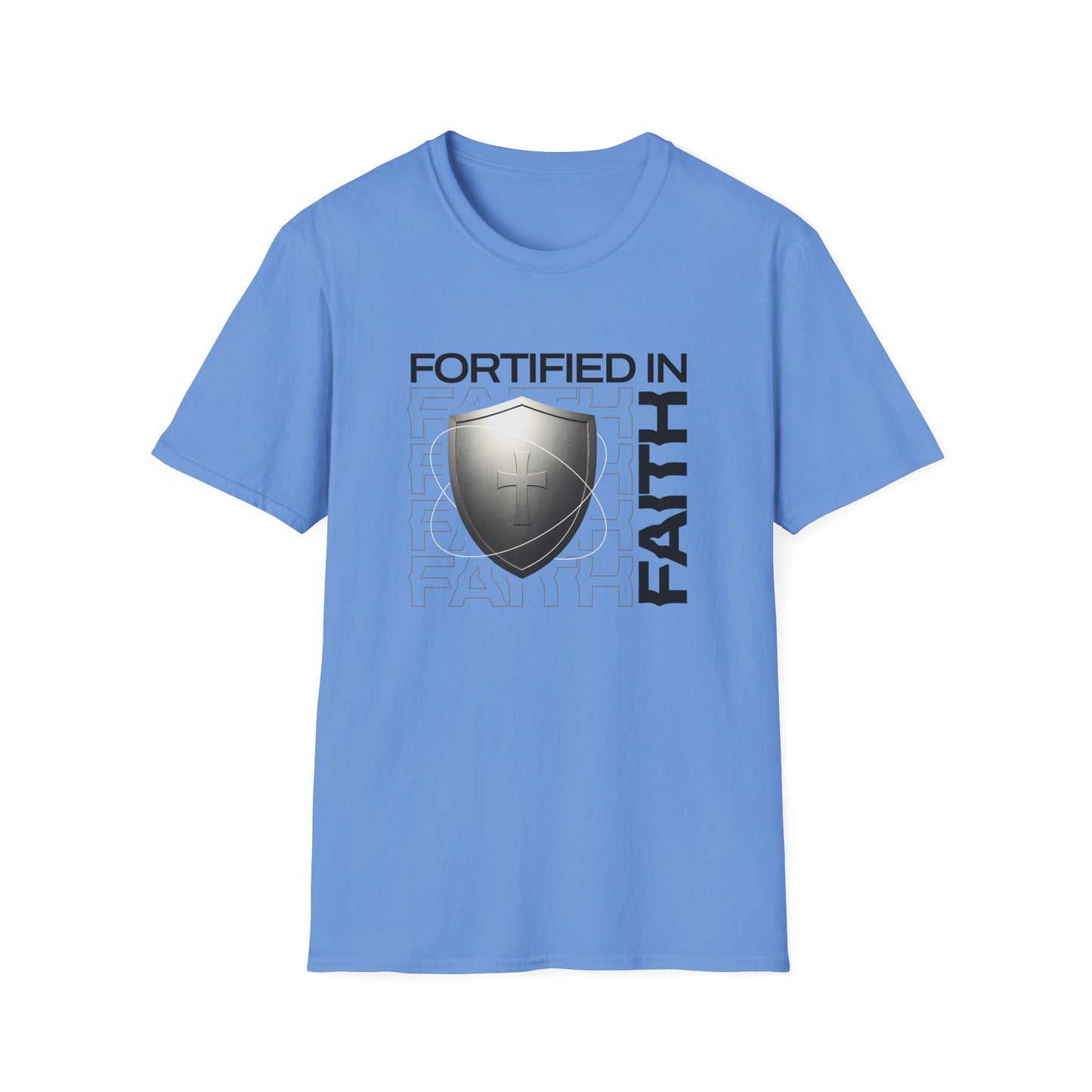 "Fortified In Faith " Unisex Softstyle T-Shirt - The Shield of Light