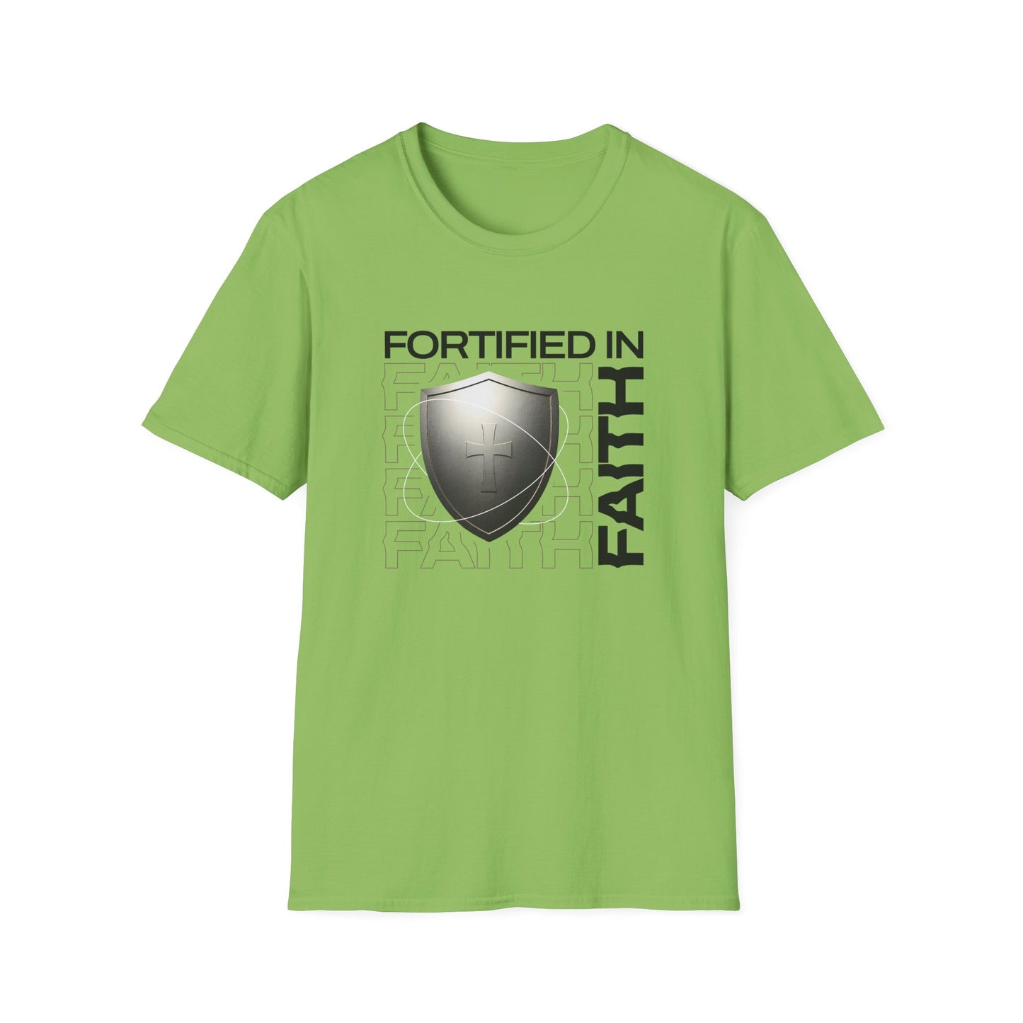 "Fortified In Faith " Unisex Softstyle T-Shirt - The Shield of Light