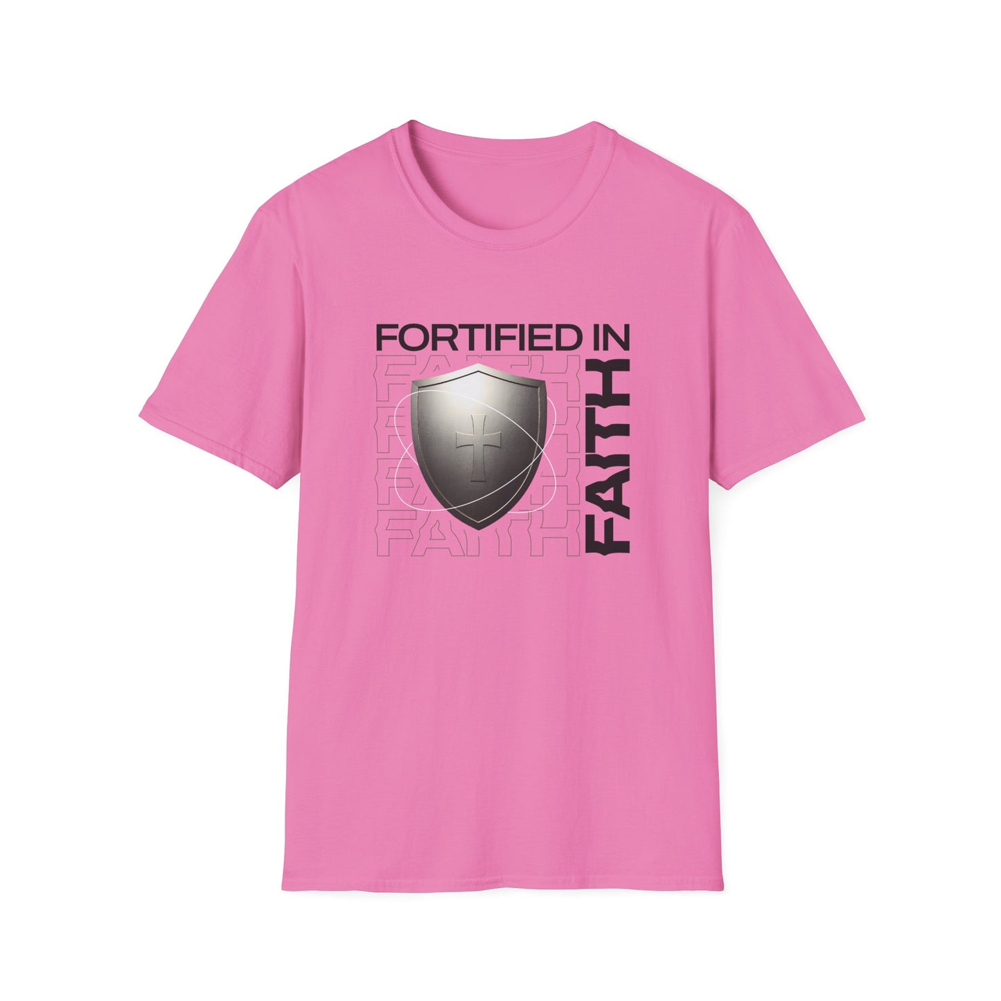 "Fortified In Faith " Unisex Softstyle T-Shirt - The Shield of Light