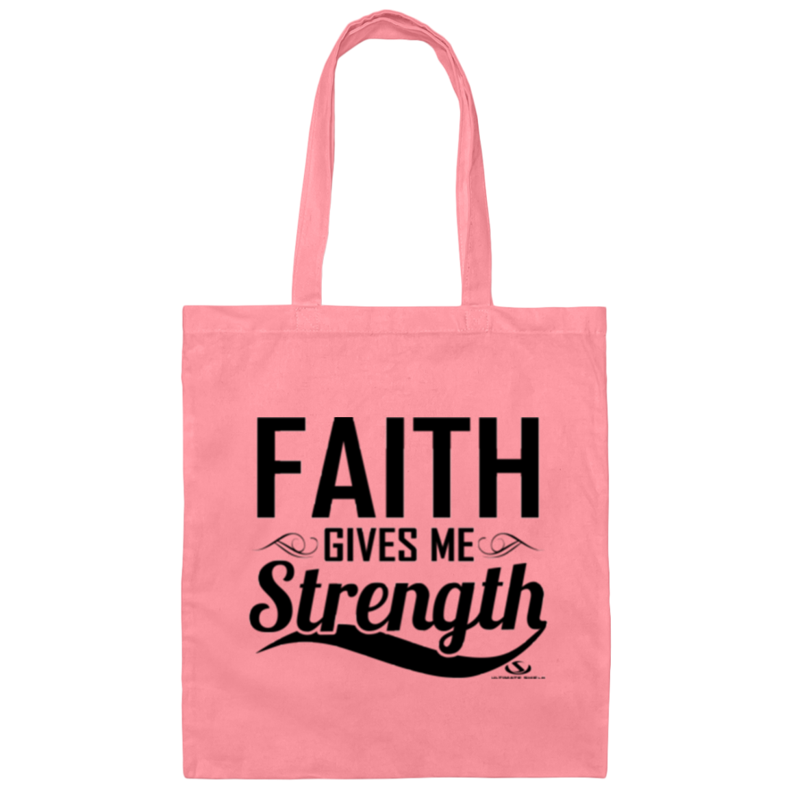 FAITH GIVES ME STRENGTH Canvas Tote Bag - The Shield of Light