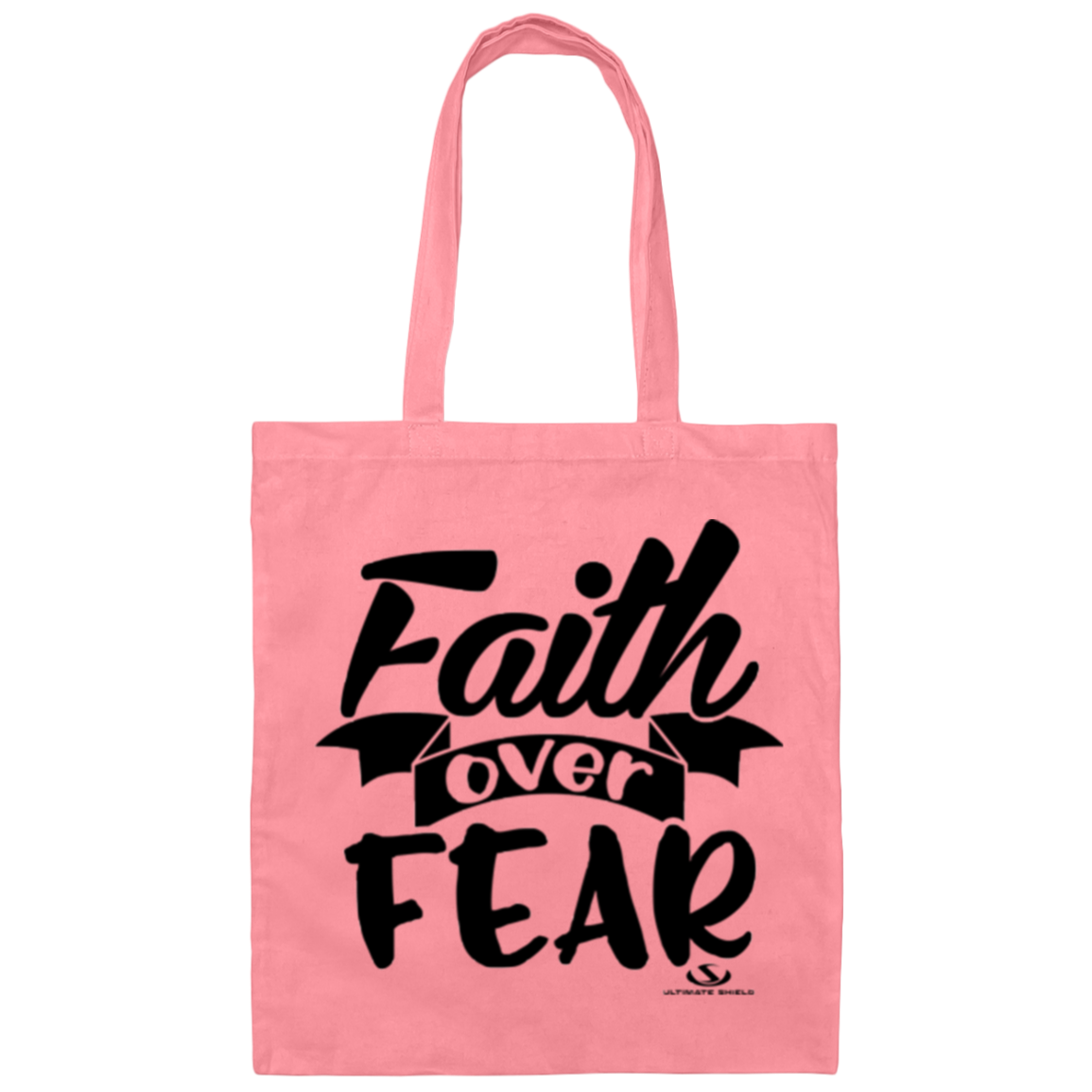 FAITH OVER FEAR Canvas Tote Bag - The Shield of Light