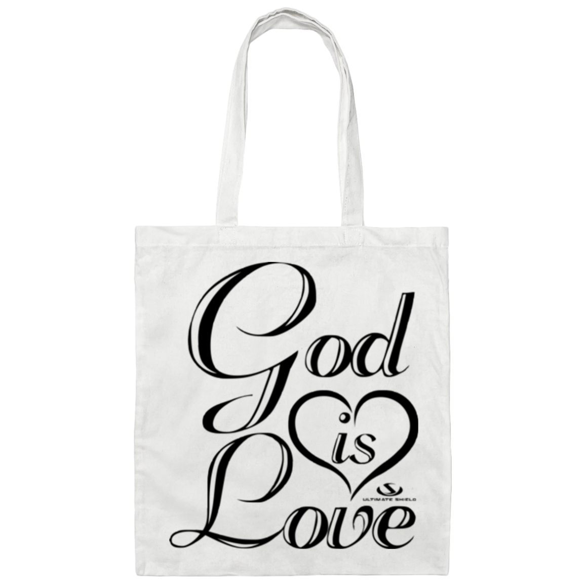 GOD IS LOVE Canvas Tote Bag - The Shield of Light