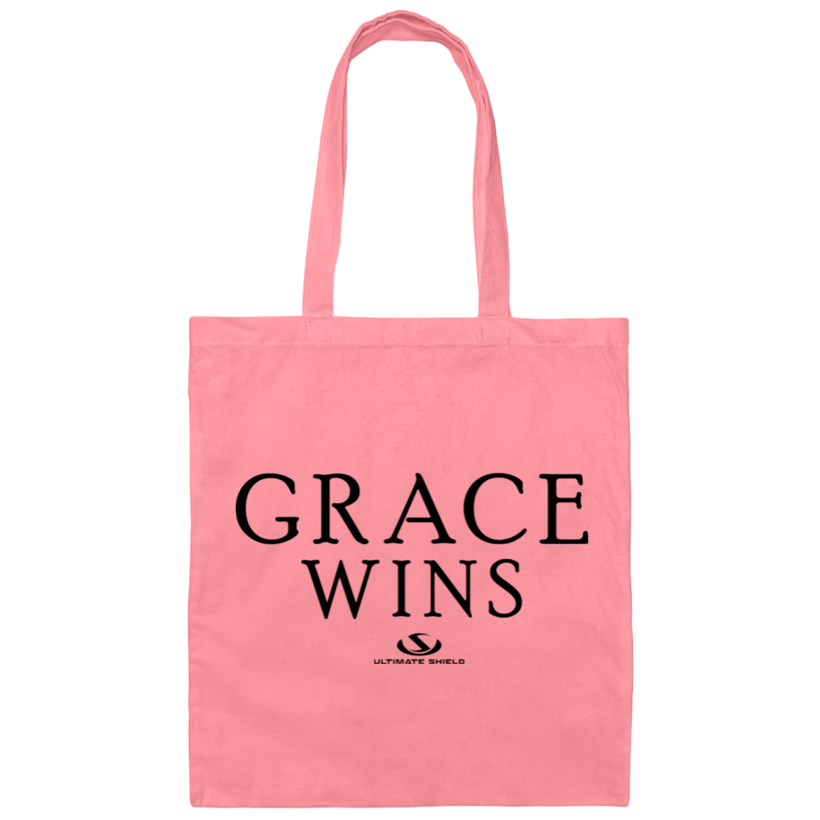 GRACE WINS Canvas Tote Bag - The Shield of Light