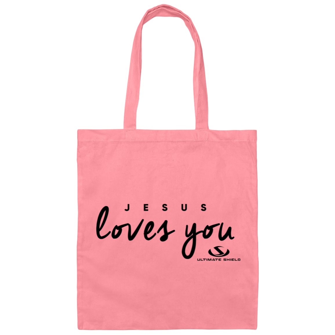 JESUS LOVES YOU Canvas Tote Bag - The Shield of Light