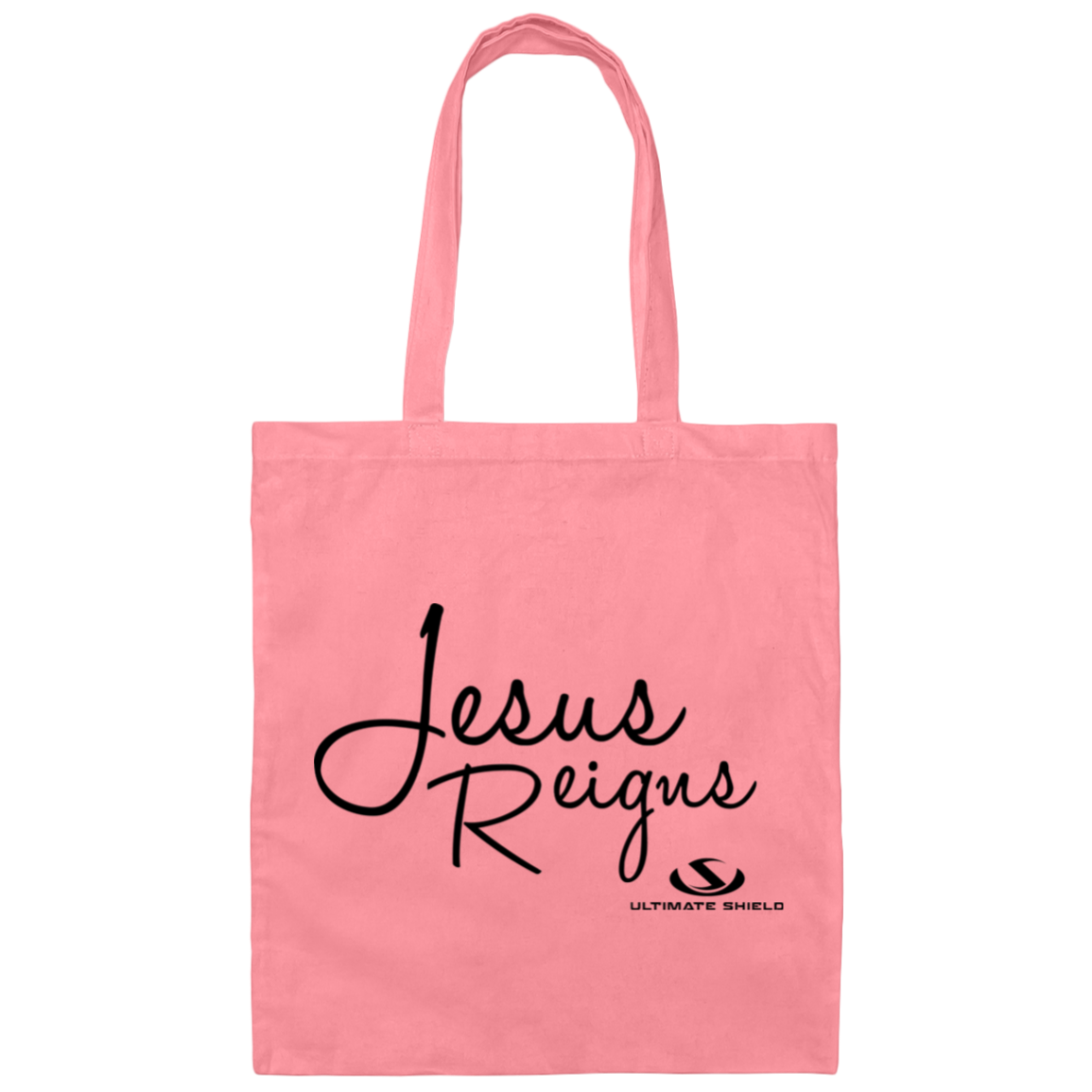 JESUS REIGNS Canvas Tote Bag - The Shield of Light