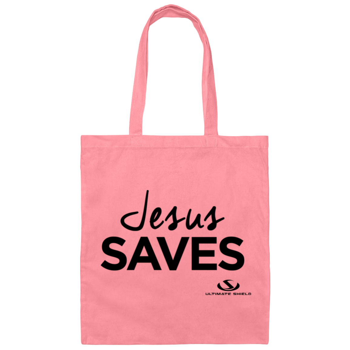 JESUS SAVES Canvas Tote Bag - The Shield of Light