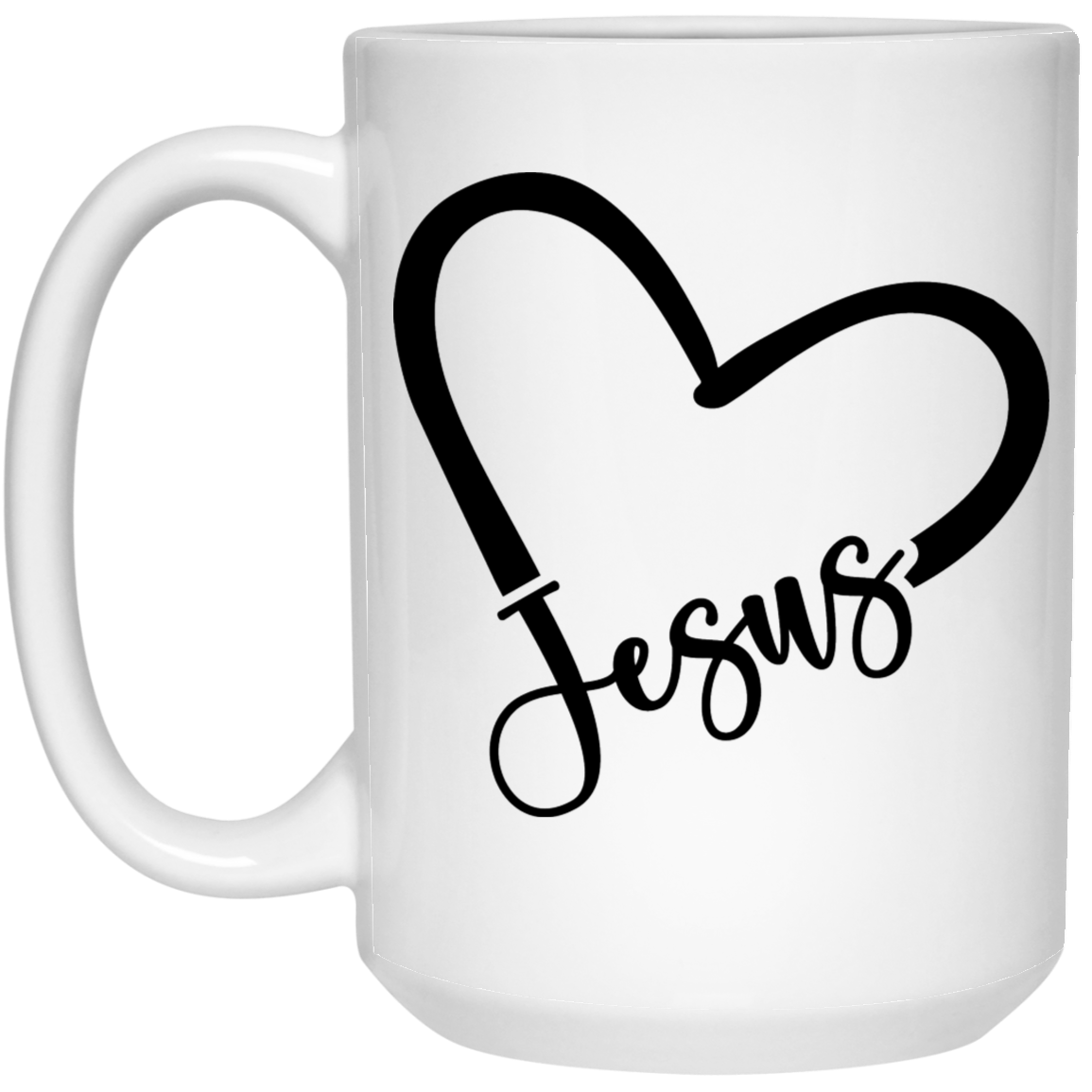 Jesus 15 oz. White Mug - The Shield of Light