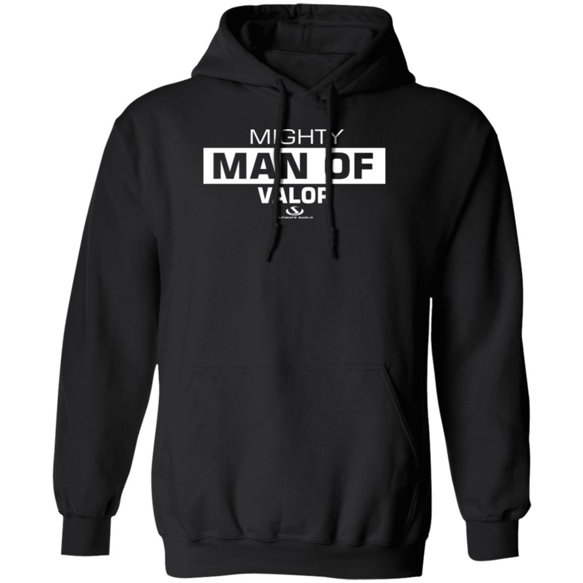 MIGHTY MAN OF VALOR Pullover Hoodie - The Shield of Light
