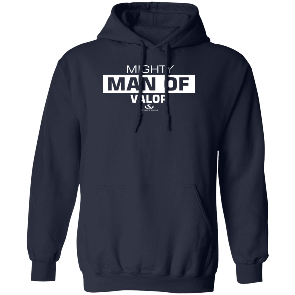 MIGHTY MAN OF VALOR Pullover Hoodie - The Shield of Light