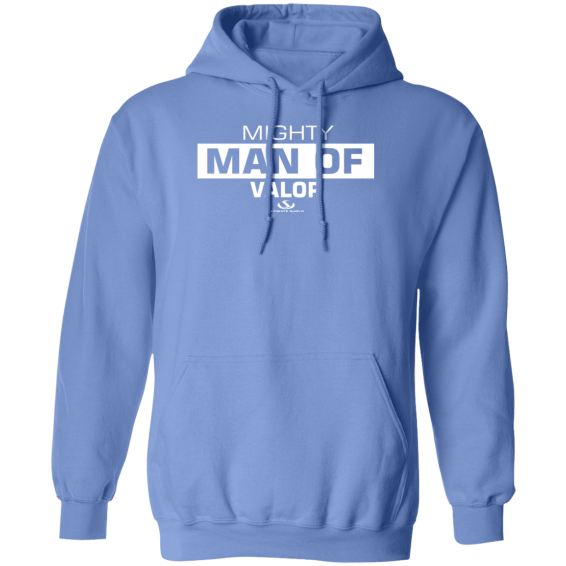MIGHTY MAN OF VALOR Pullover Hoodie - The Shield of Light