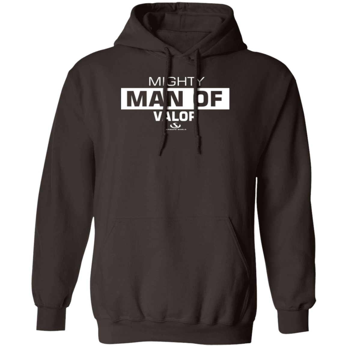 MIGHTY MAN OF VALOR Pullover Hoodie - The Shield of Light