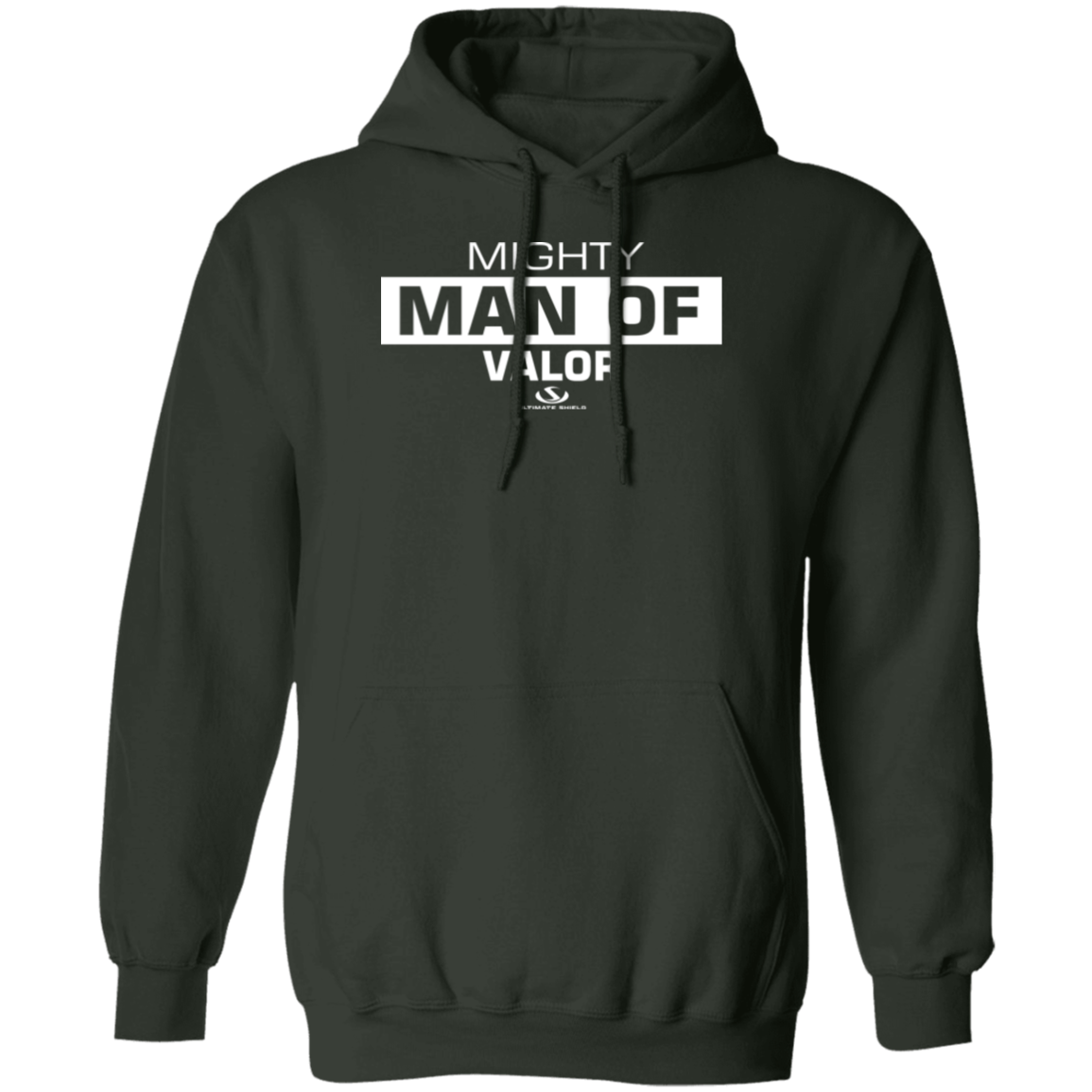 MIGHTY MAN OF VALOR Pullover Hoodie - The Shield of Light