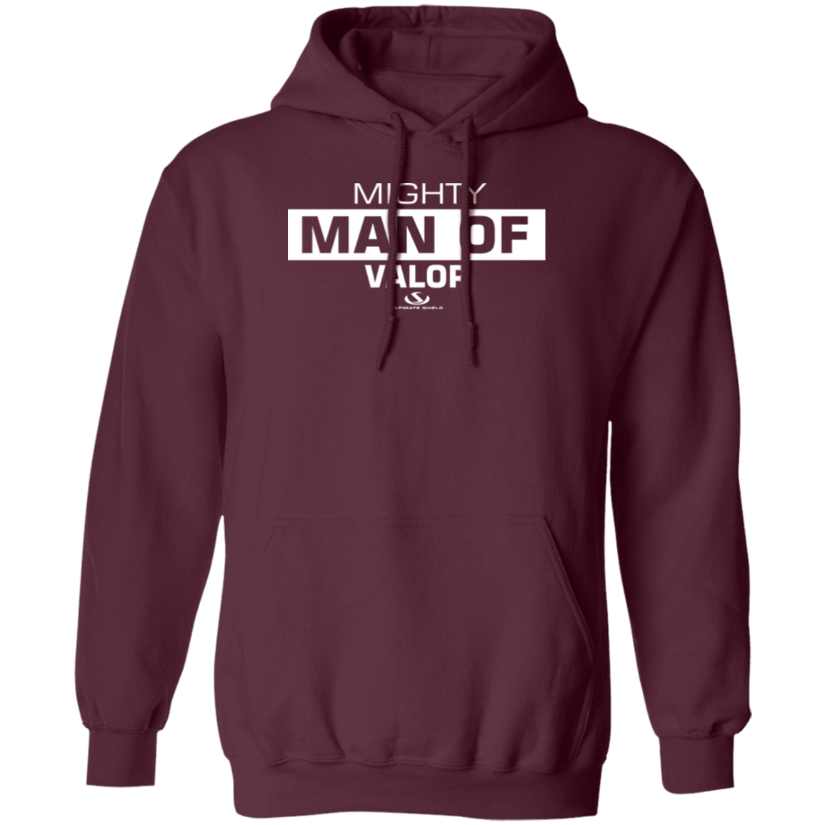 MIGHTY MAN OF VALOR Pullover Hoodie - The Shield of Light