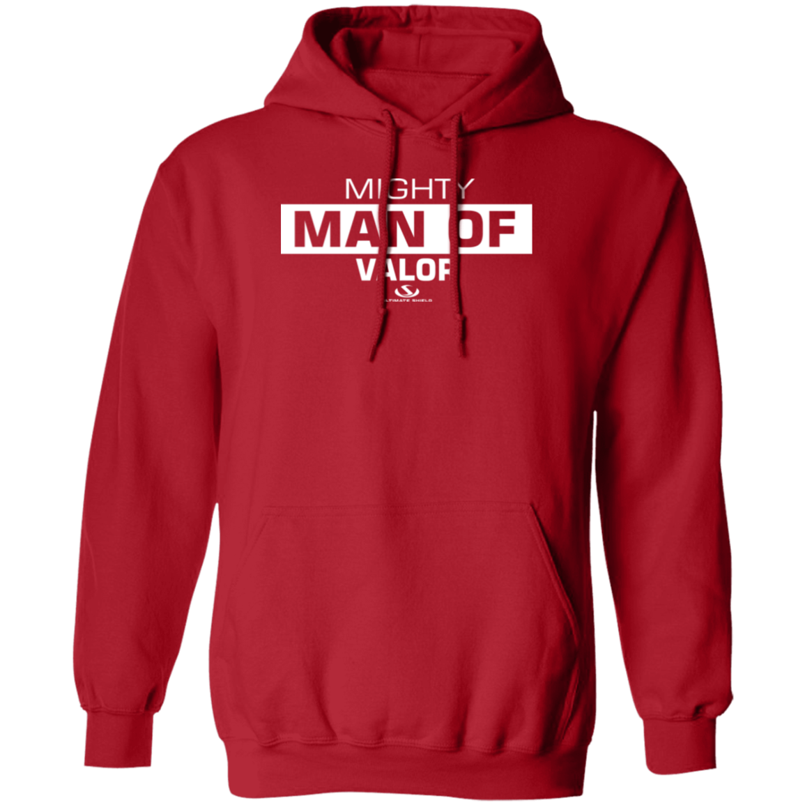 MIGHTY MAN OF VALOR Pullover Hoodie - The Shield of Light