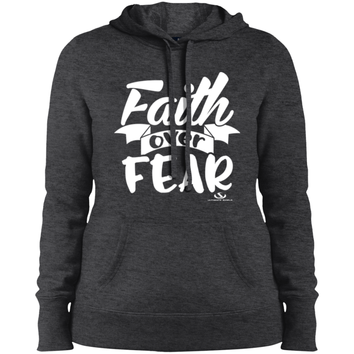 FAITH OVER FEAR Ladies' Pullover Hooded Sweatshirt - The Shield of Light