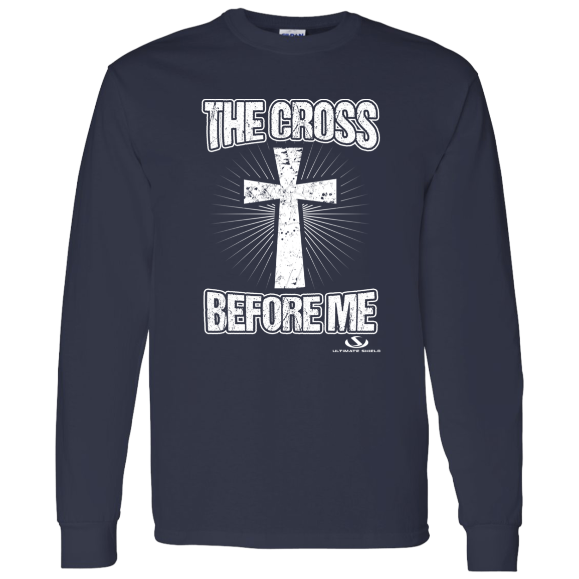 THE CROSS BEFORE ME LS T-Shirt 5.3 oz. - The Shield of Light