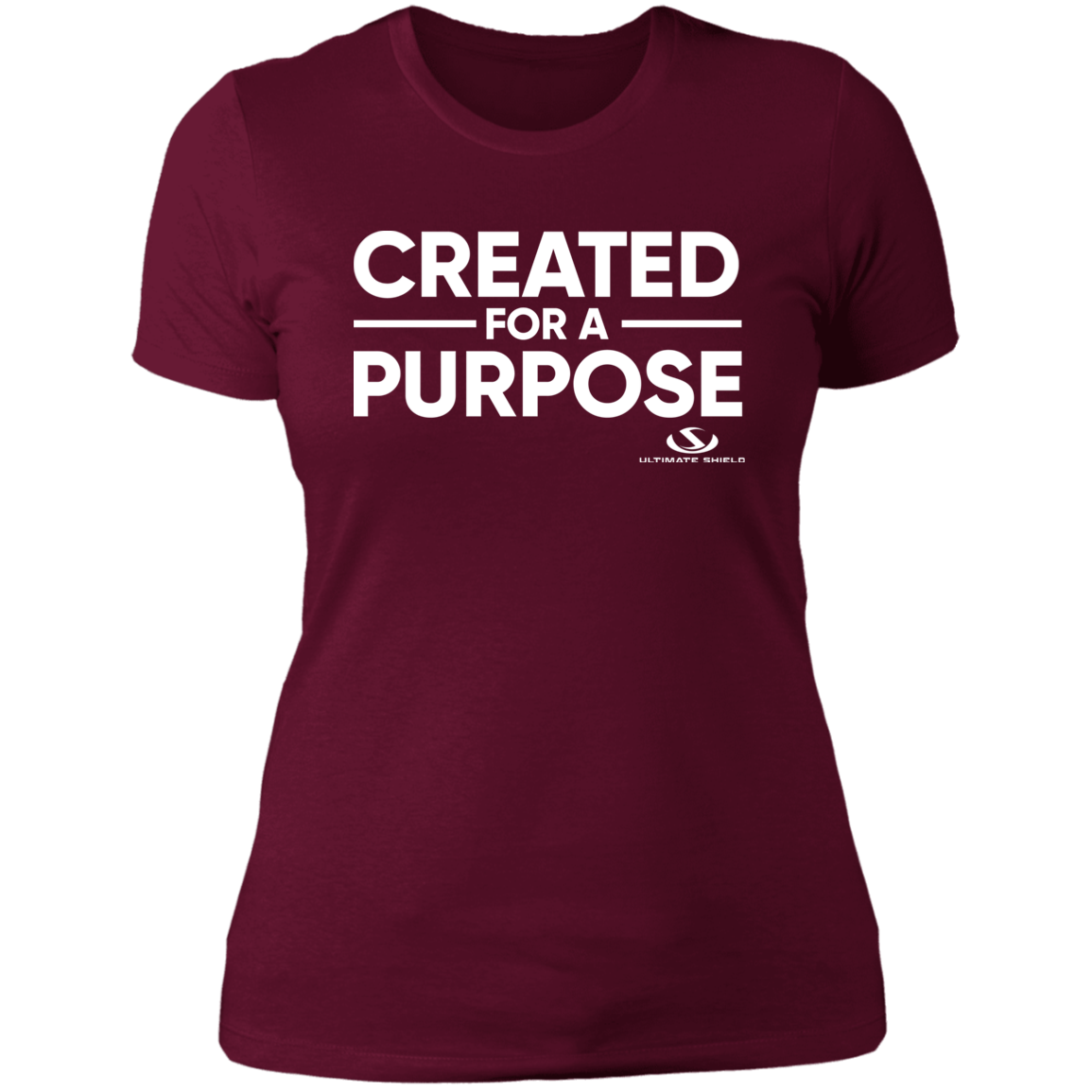CREATED FOR A PURPOSE Ladies' Boyfriend T-Shirt - The Shield of Light