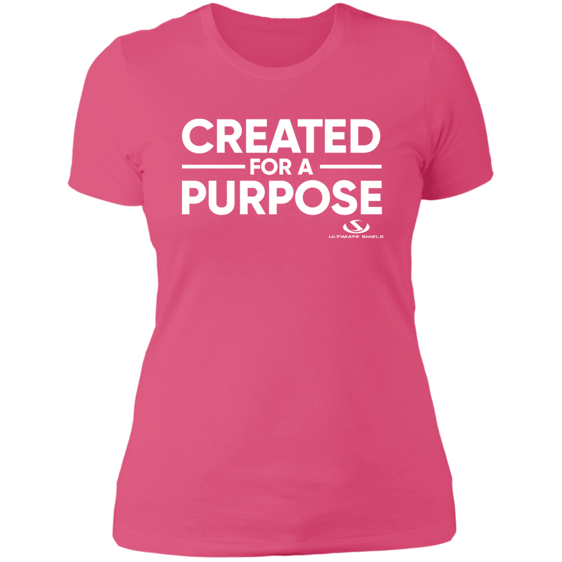 CREATED FOR A PURPOSE Ladies' Boyfriend T-Shirt - The Shield of Light