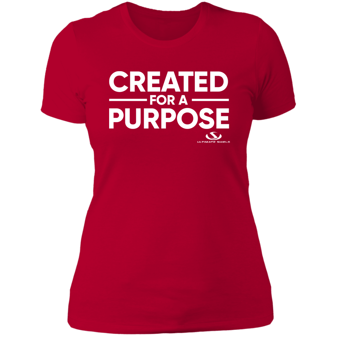 CREATED FOR A PURPOSE Ladies' Boyfriend T-Shirt - The Shield of Light