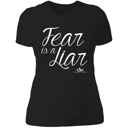 FEAR IS A LIAR Ladies' Boyfriend T-Shirt - The Shield of Light