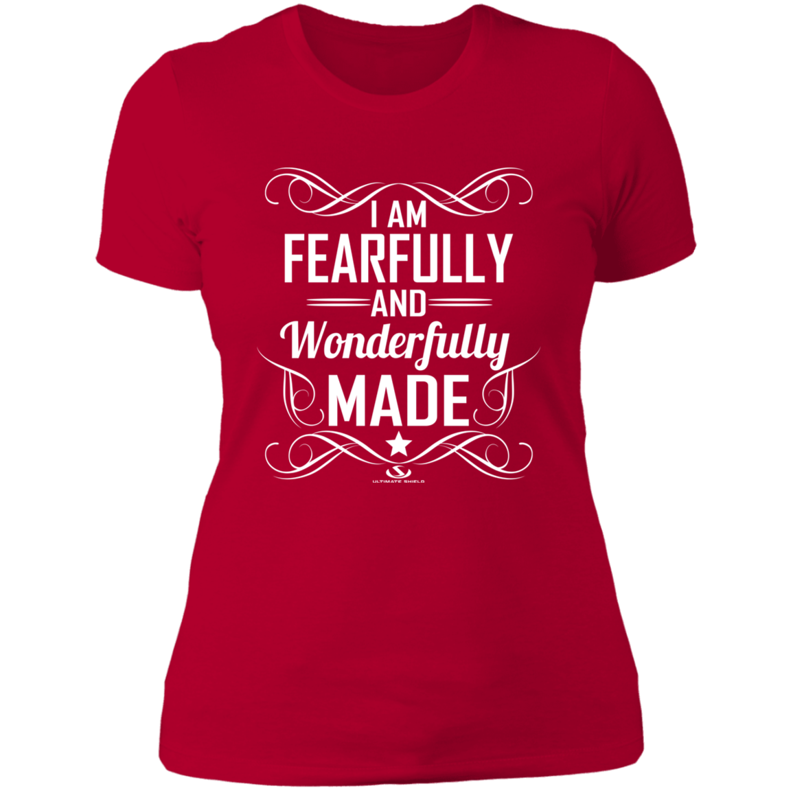 I AM FEARFULLY AND WONDERFULLY MADE Ladies' Boyfriend T-Shirt - The Shield of Light