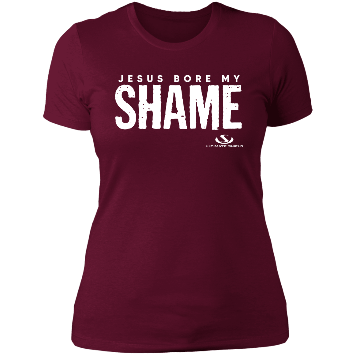 JESUS BORE MY SHAME Ladies' Boyfriend T-Shirt - The Shield of Light
