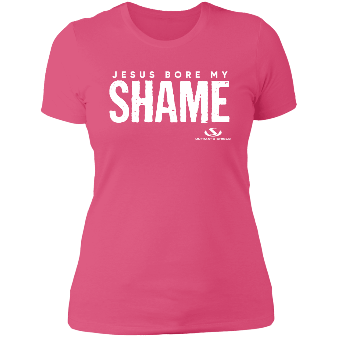 JESUS BORE MY SHAME Ladies' Boyfriend T-Shirt - The Shield of Light