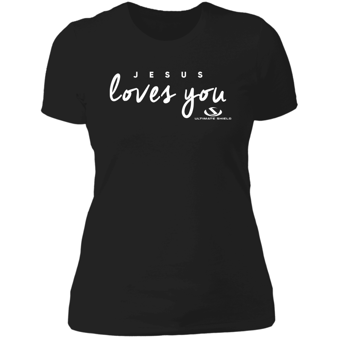 JESUS LOVES YOU Ladies' Boyfriend T-Shirt - The Shield of Light