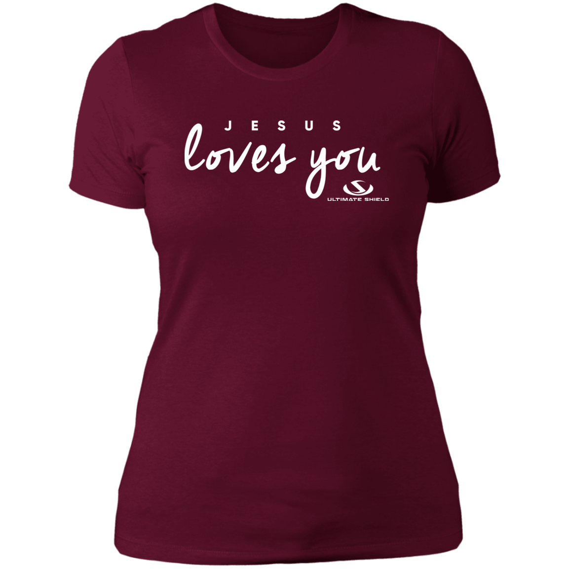 JESUS LOVES YOU Ladies' Boyfriend T-Shirt - The Shield of Light