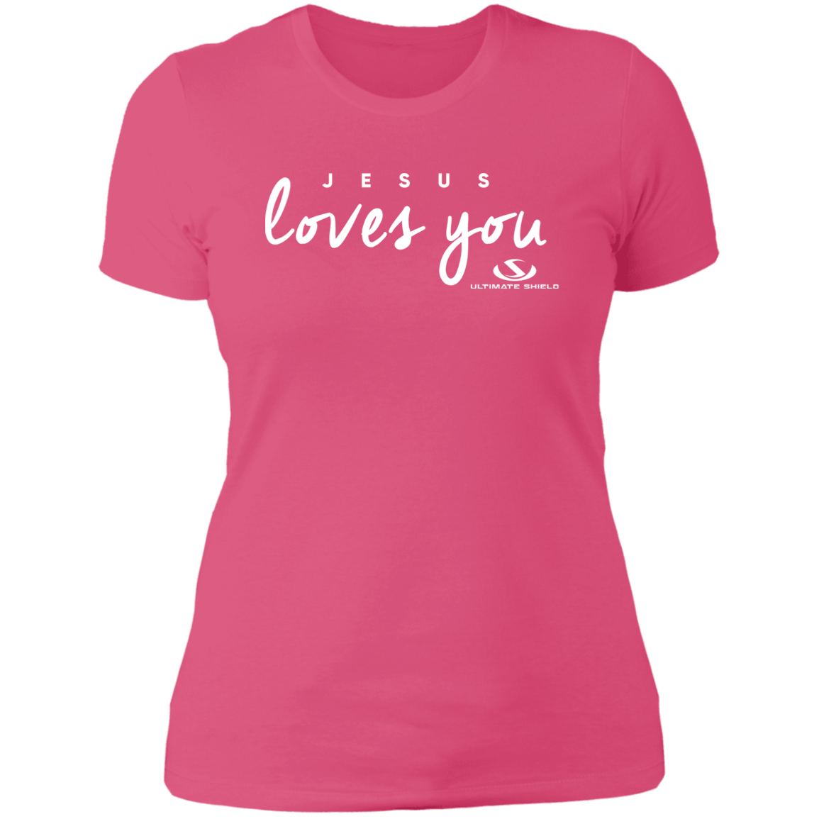 JESUS LOVES YOU Ladies' Boyfriend T-Shirt - The Shield of Light