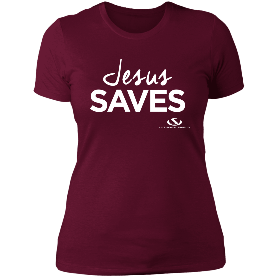 JESUS SAVES Ladies' Boyfriend T-Shirt - The Shield of Light